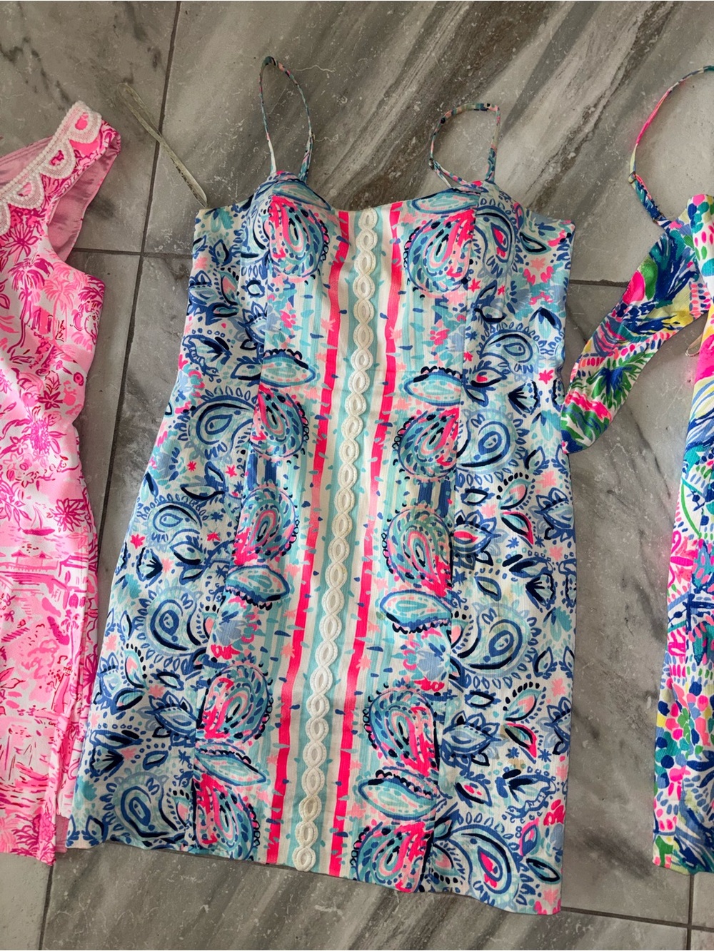 Lilly Pulitzer Paisley Print Sundress in Blue & Pink